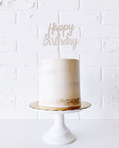 Bold “Happy Birthday” Cake Topper