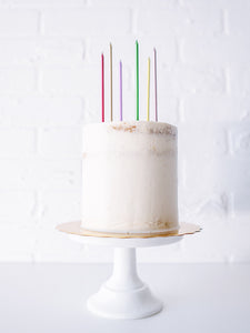 Slim Tall Metallic Rainbow Birthday Candles