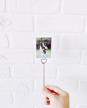 Load image into Gallery viewer, Wired Metal Custom Photo Cake Topper - Heart | Photo Topper | Photo Cake | Sentimental | Wedding Cake Topper | Anniversary Cake Topper
