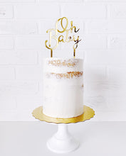 Load image into Gallery viewer, &quot;Oh Baby&quot; Cake Topper - Gold or Silver
