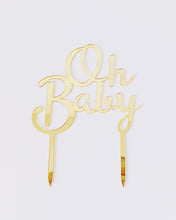 Load image into Gallery viewer, &quot;Oh Baby&quot; Cake Topper - Gold or Silver
