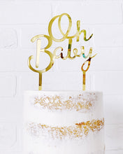 Load image into Gallery viewer, &quot;Oh Baby&quot; Cake Topper - Gold or Silver
