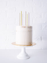 Load image into Gallery viewer, Slim Tall Champagne, Gold, and Pink Birthday Candles
