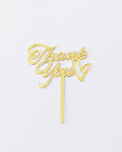 Load image into Gallery viewer, “Thank You” Cake Topper
