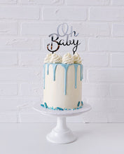 Load image into Gallery viewer, &quot;Oh Baby&quot; Cake Topper - Gold or Silver
