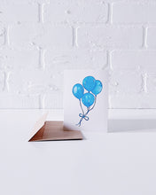 Load image into Gallery viewer, Blue Balloon Greeting Card
