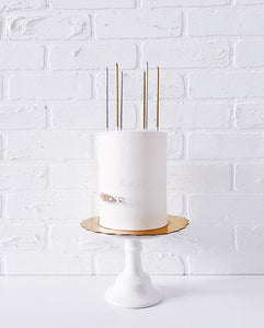Slim Tall Gold and Silver Birthday Candles